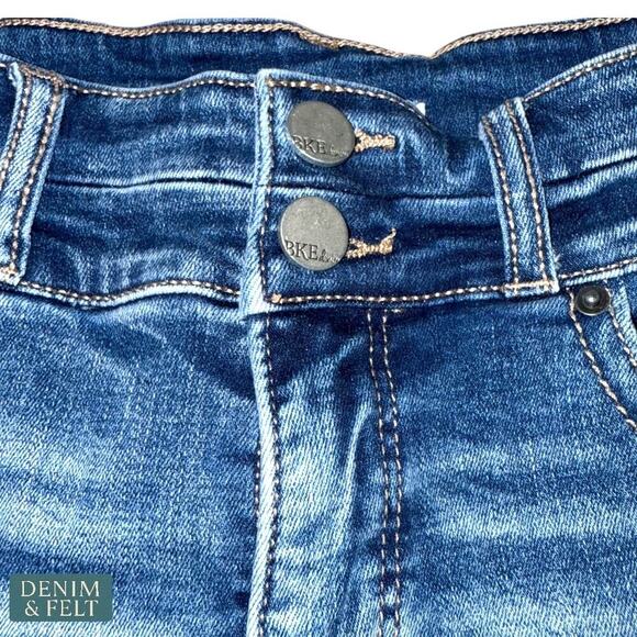BKE Denim Gabby Stretch High Rise Denim Short Size 27 Distressed Corey Wash - Picture 8 of 16